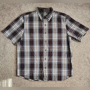 Carhartt Brown Plaid Button Down Shirt